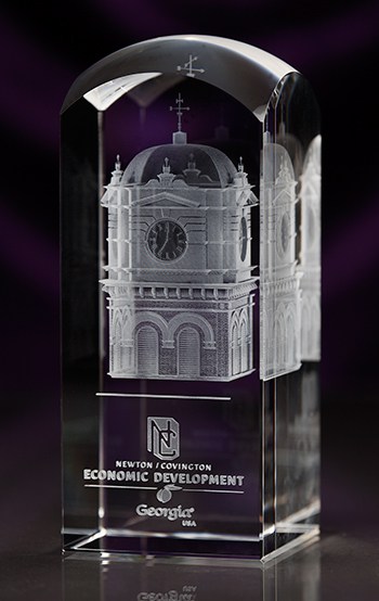 3D Crystal Dome Top Award